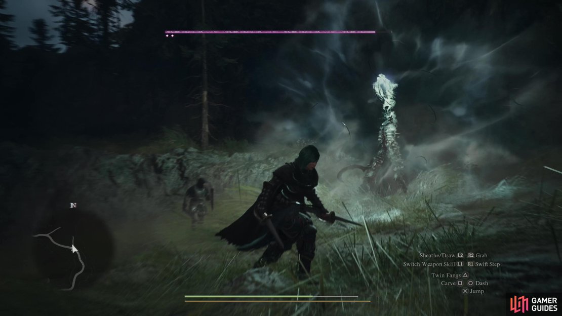 Keep an eye on the Dullahan, and if it starts charging up, keep your distance to avoid its howl attack.