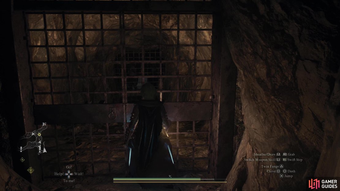 In the southeastern corner of the dungeon you&rsquo;ll find a series of two locked doors.