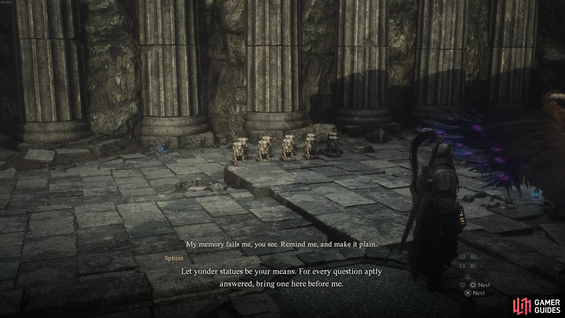 You need to carry one statue for each answered riddle thus far.
