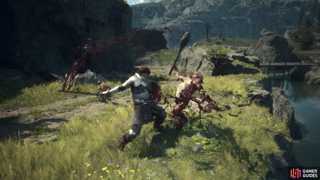Fighters have various skills in Dragon&rsquo;s Dogma 2, including damage skills, tanking skills, and other abilities. Image via Capcom.