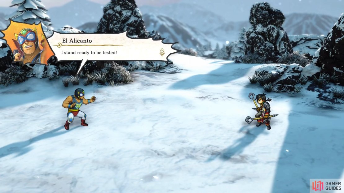 As with all other duels, listen to what Alicanto says to determine the action taken.