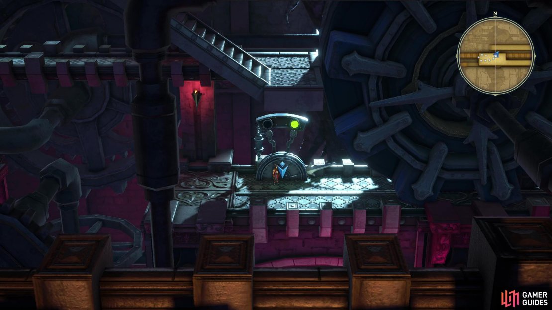 Interact with the lever 