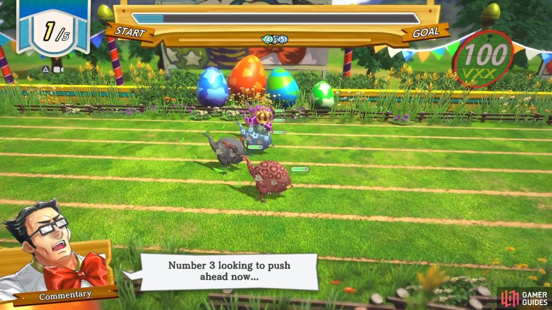You won&rsquo;t directly control your Eggfoots during Eggfoot Racing.