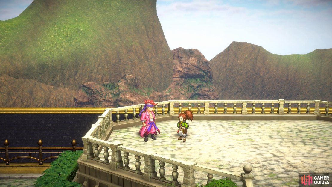 Yusuke will be found on the roof of the castle.