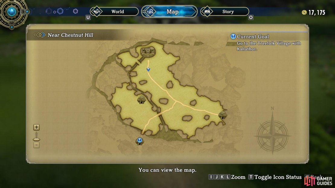 The Great Woods is located south of your headquarters.