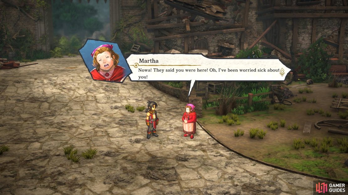 Martha can be found on the right side of the castle at the Headquarters. 