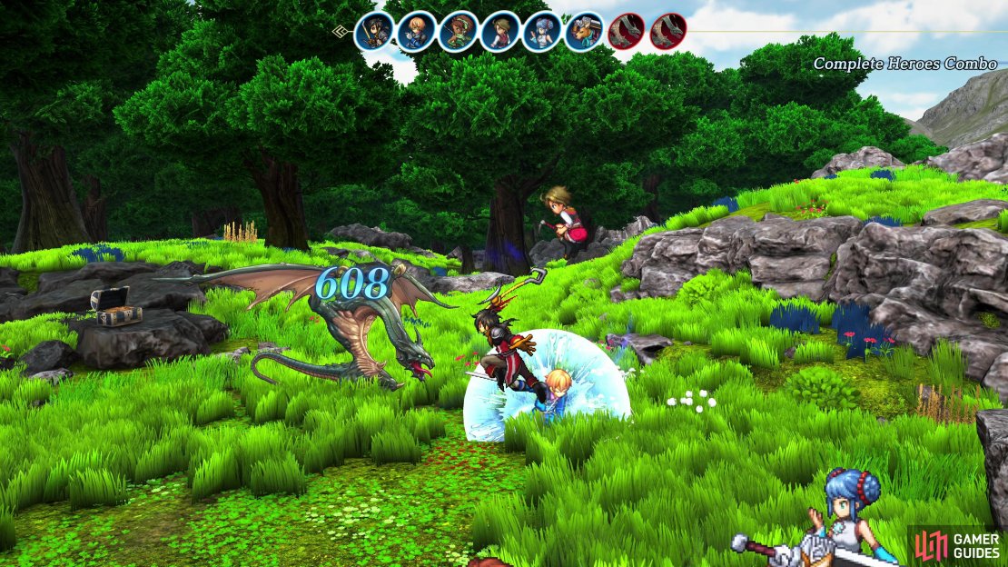 There&rsquo;s a single six-person Hero Combo featuring all of the protagonists from Hundred Heroes and Rising.