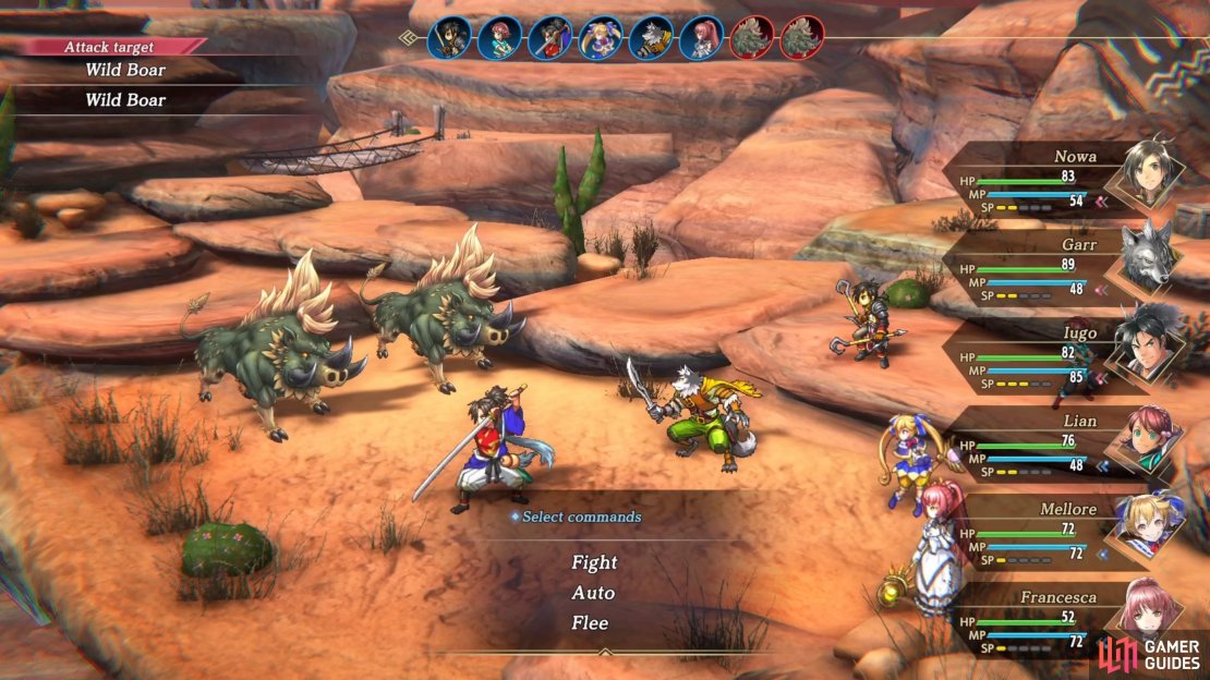 There is one random battle that will have two Wild Boars, which helps a lot.