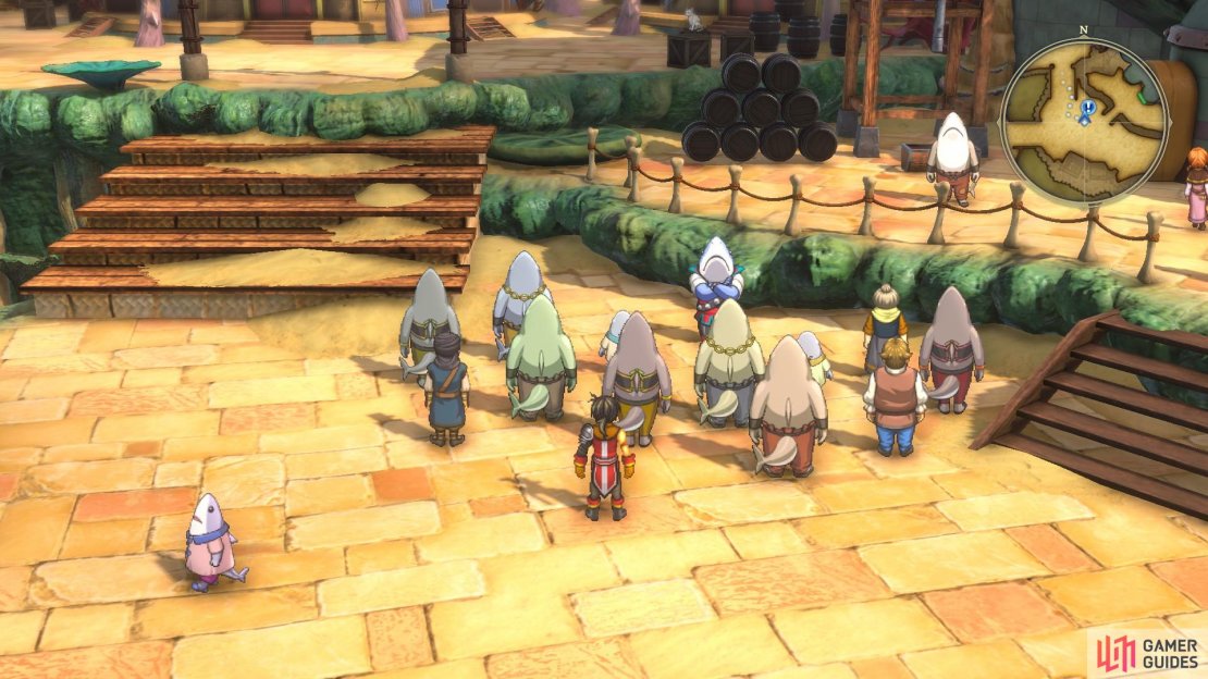 Speak with Yuferius on the right side of town to start the practice race.