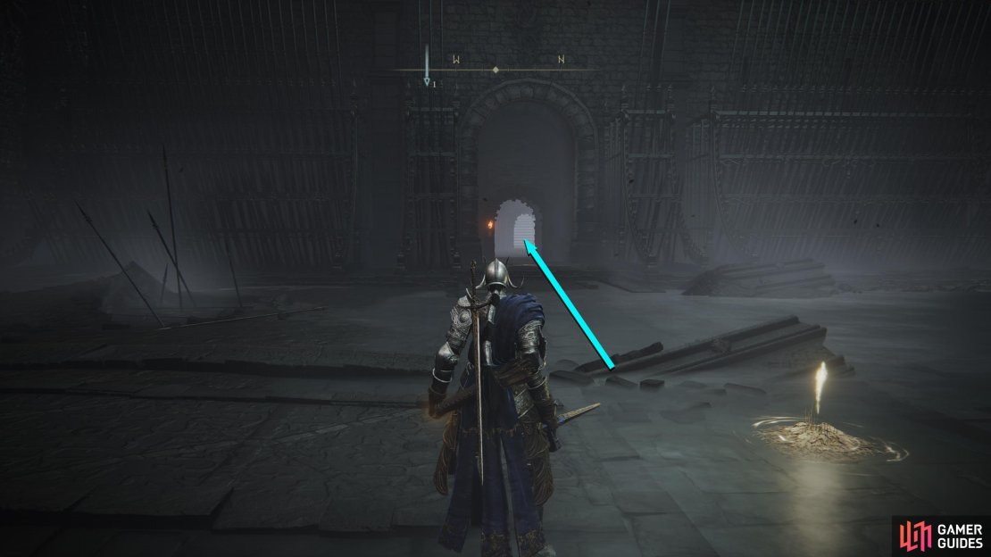 Head northwest from the Main Gate Plaza (Shadowkeep) site of Grace.