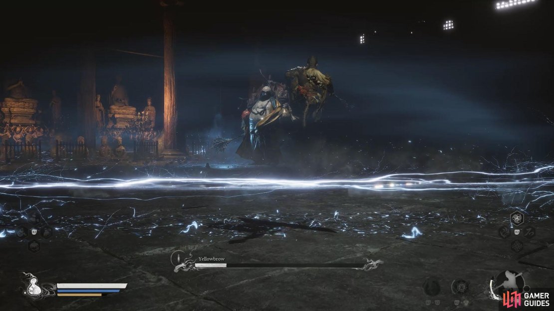 Shockwave: Jump over the incoming shockwave to avoid the attack.