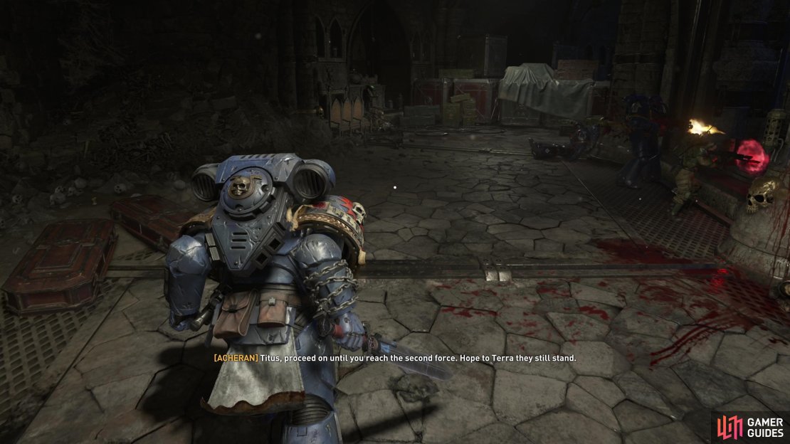 Advance until you start the objective “Advance to the Second Force”,