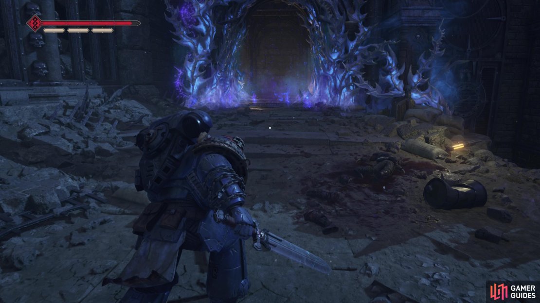 Go through a warp crystal arch,