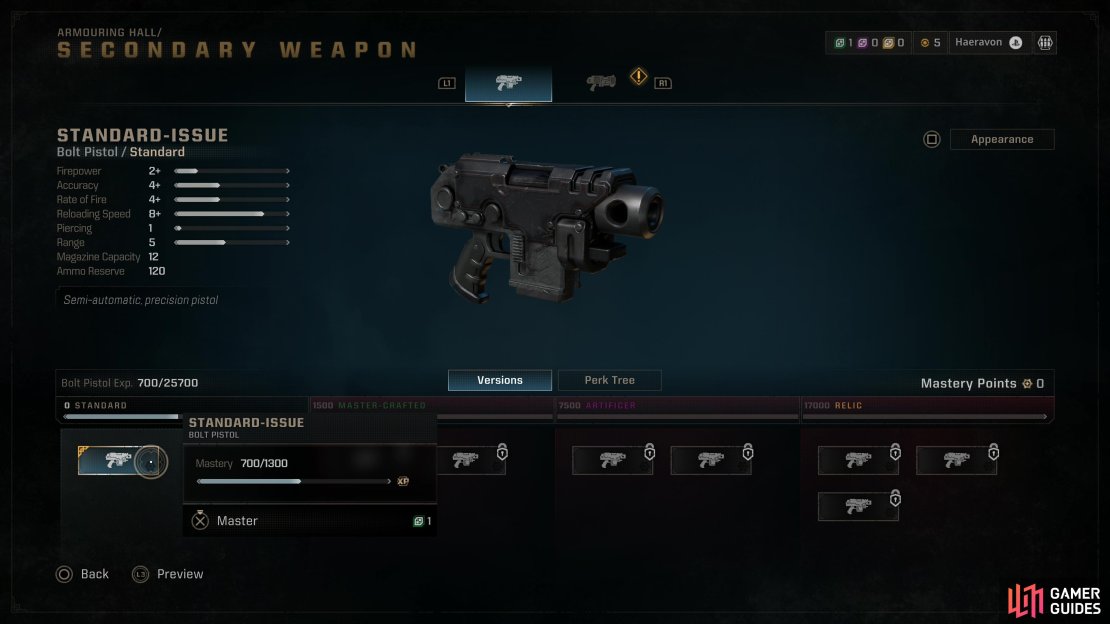 Unexceptional but reliable, the Bolt Pistol is a solid sidearm, albeit one that doesn&rsquo;t really address many of the Heavy&rsquo;s needs.