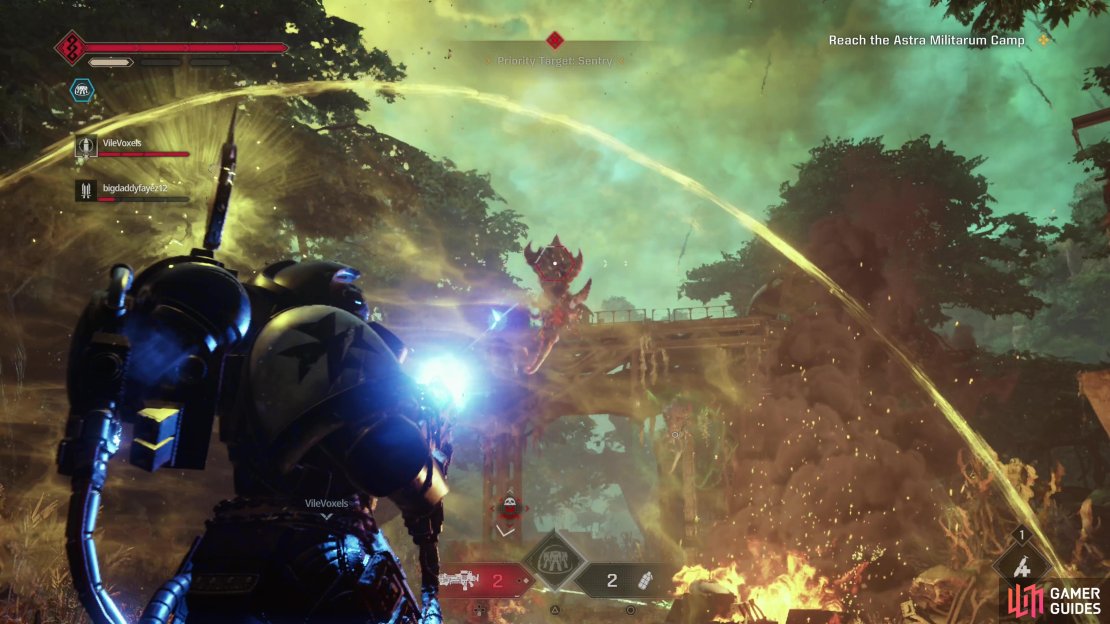 The Heavy&rsquo;s Iron Halo ability negates enemy ranged attacks, allowing the player to focus on counterfire.