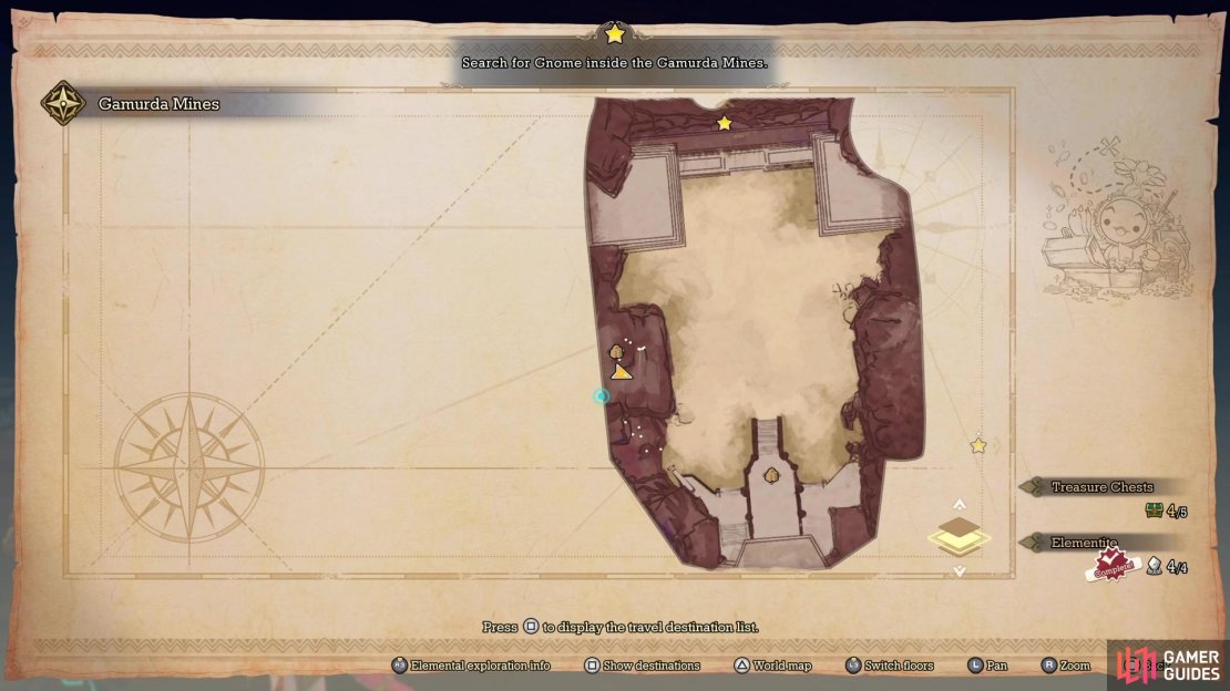 The location of the Li&rsquo;l Cactus in Gamurda Mines, on the map.