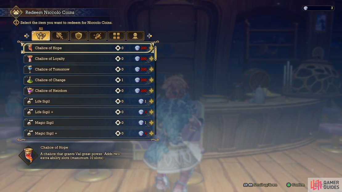The final Chalice for each character can be gotten from Niccolo&rsquo;s Emporium after finishing the main story.