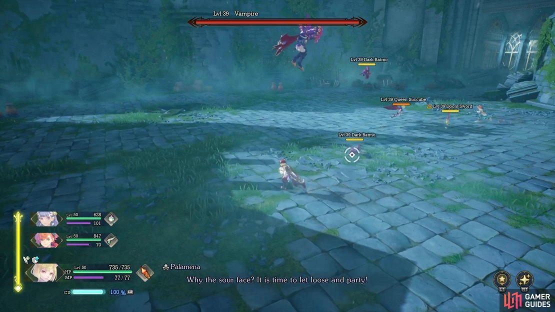 Vampire can summon enemies throughout the fight.