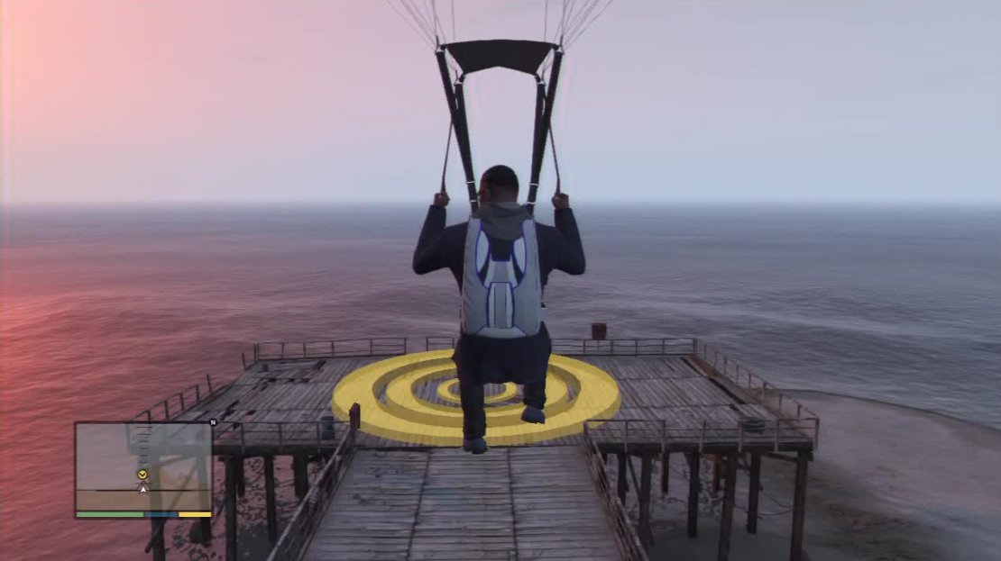 The end of the pier is a bit wider than the walkway so you should be okay as long as you don&rsquo;t overshoot the landing zone.