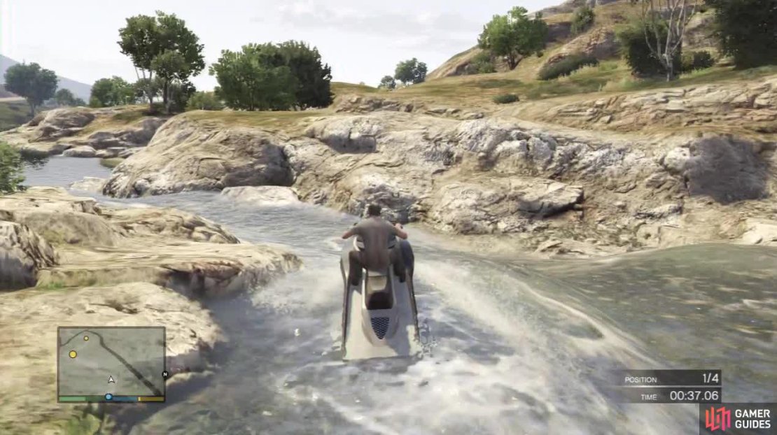 Keep accelerating as you fight the water so you don&rsquo;t hit the sides. After you&rsquo;re through a tough bit, just let the water do the rest of the work until you have some space to really gun it.