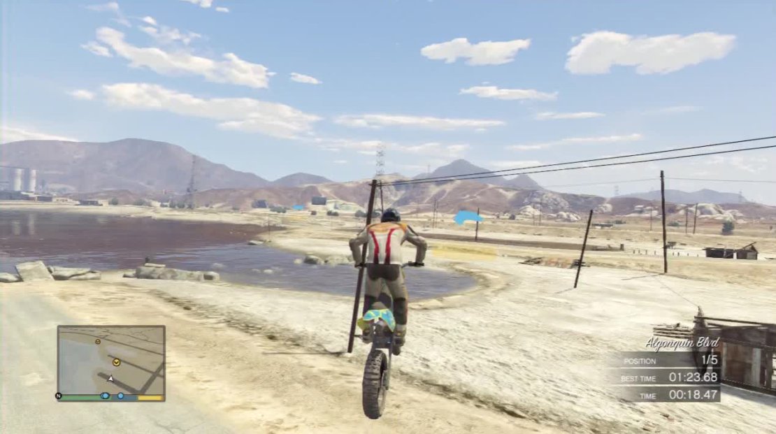 This is the jump that you need to be careful on. Stay over to the right so you don&rsquo;t crash into the pole.