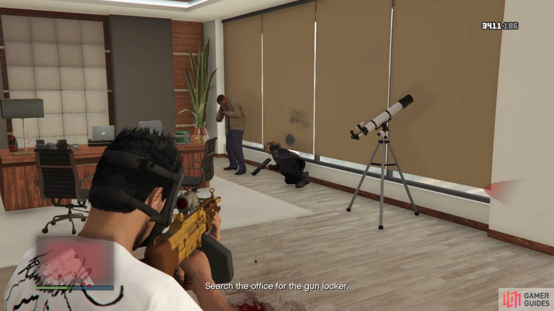 Take out the enemies in the office