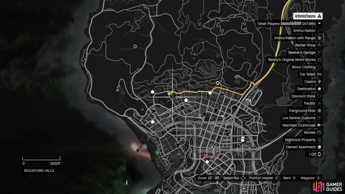Head to location marked on your map
