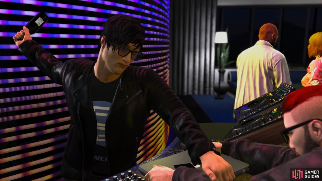 The Promoter attempts to protect his precious stolen tracks. 