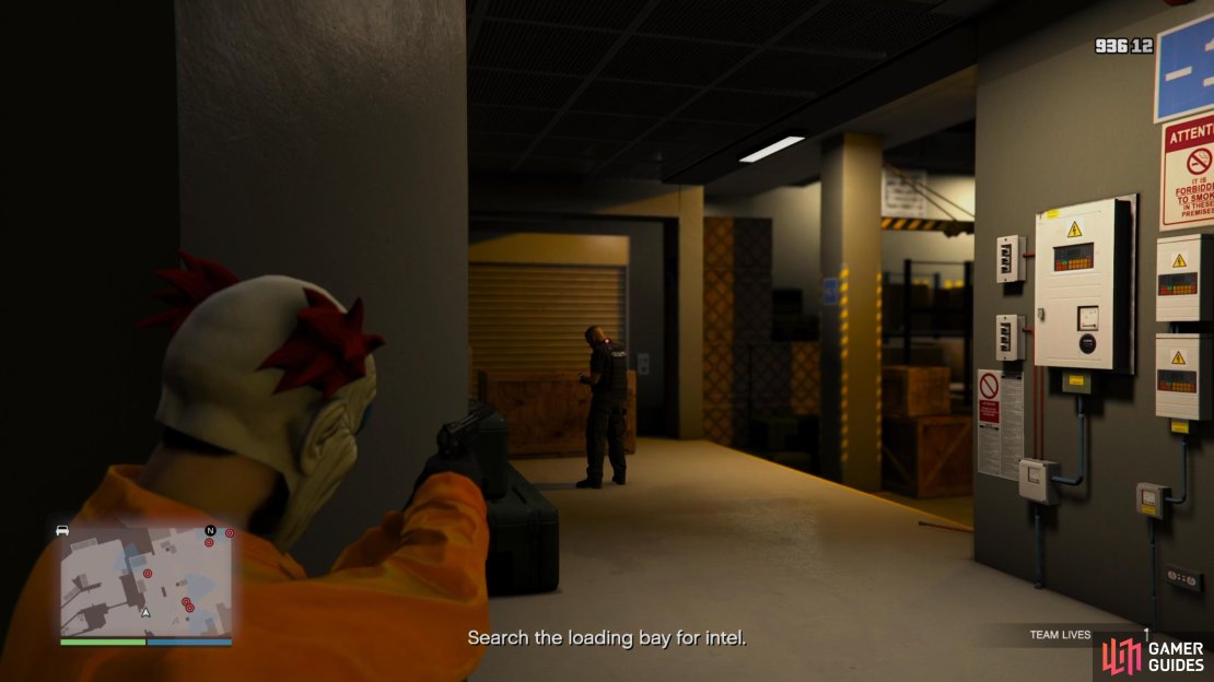 Take out the guards in the loading area