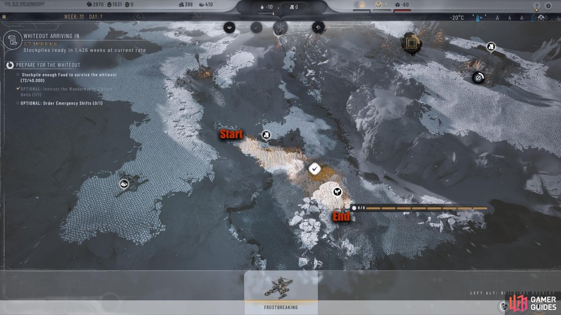 Build the path down to the Seal Colony in the south.