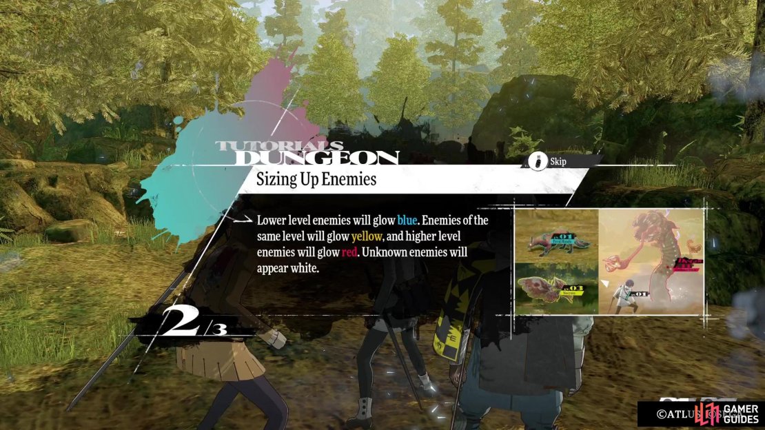 Make sure you pay attention to the color of the enemies you encounter.