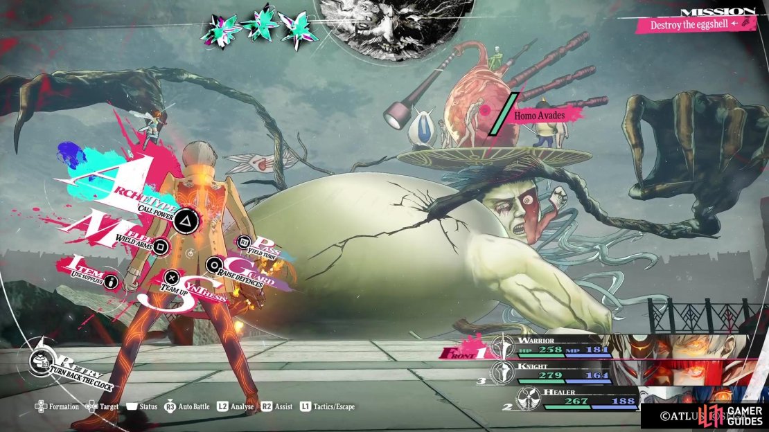 The heart is the main target, as it represents the boss&rsquo; health.