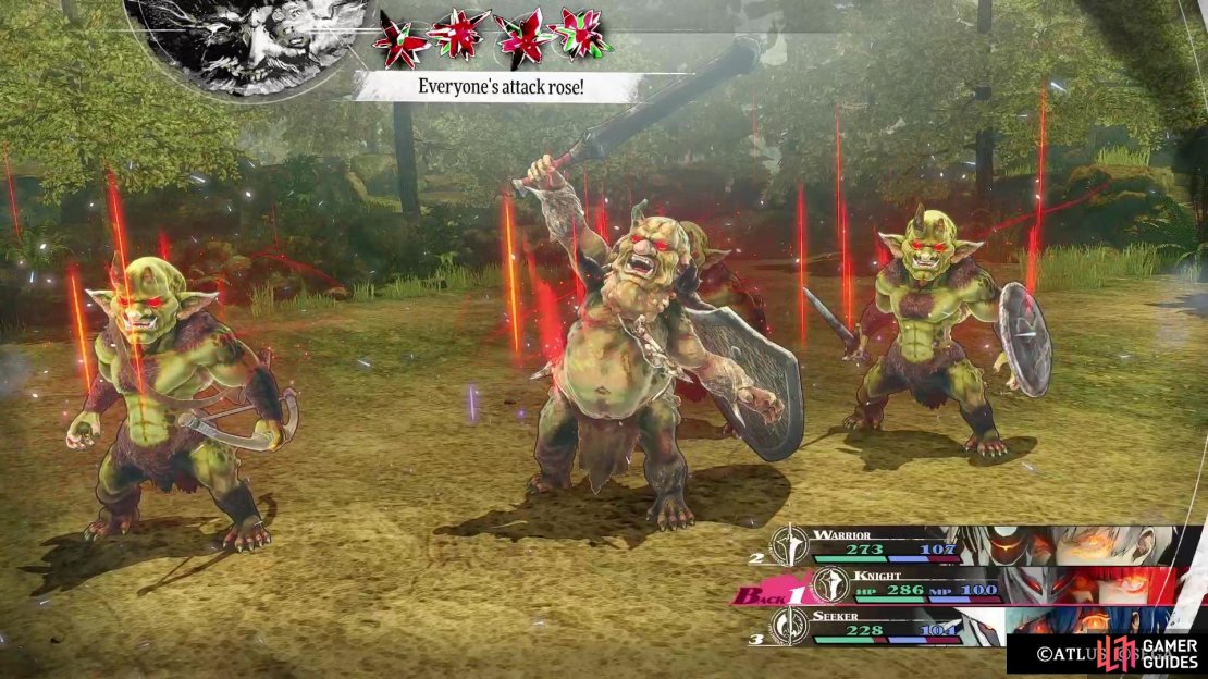 The Goborn King will use Matarukaja to buff all of the enemies&rsquo; attack power.