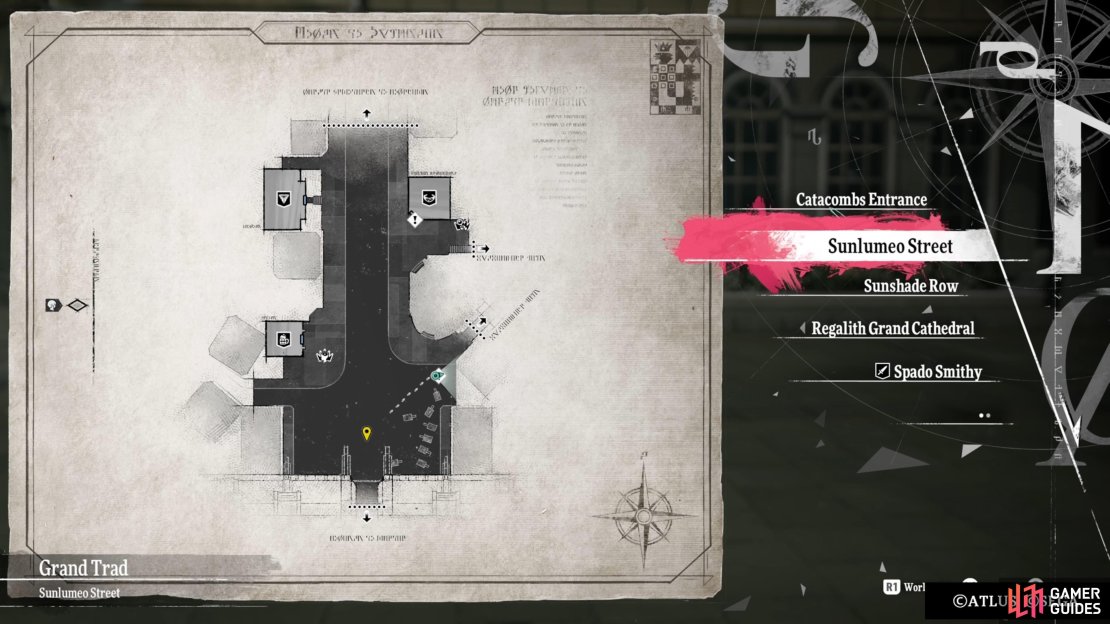 The location of the questgiver on Sunlumeo Street.
