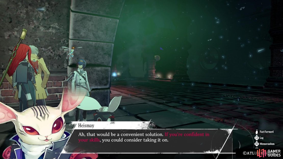 The game will force you into a stealth section with the large creature.