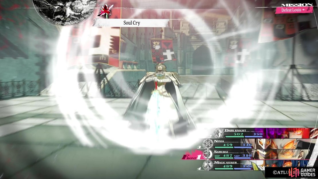 Louis once again uses Soul Cry at the beginning of every turn.