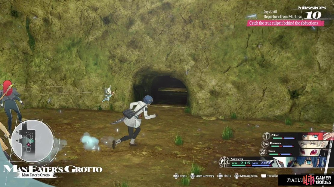Go through this one hole to gain access to a small area with a chest.