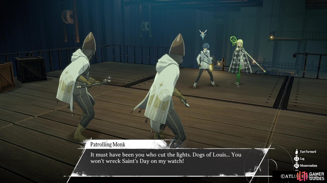 There will be a few forced fights throughout the second area.
