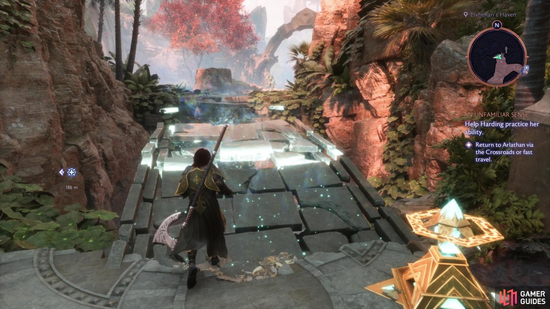Take the bridge over in Elvhenan&rsquo;s Haven to find the Gate.