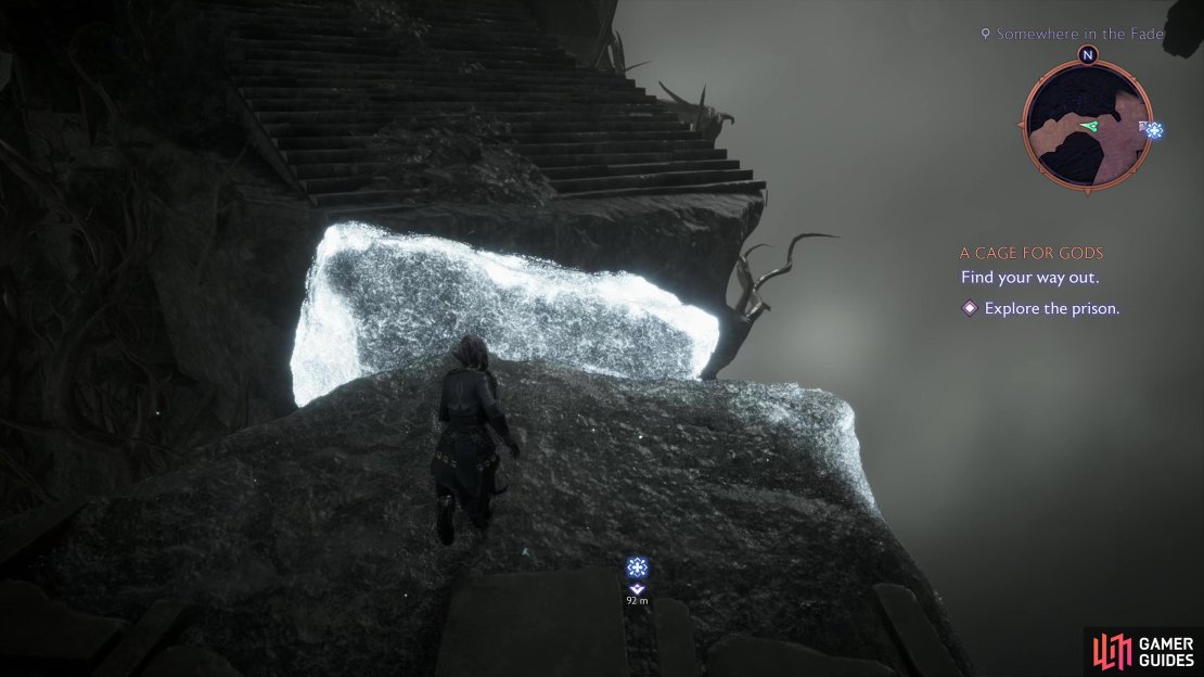 Explore the side paths and approach gaps to compel boulders to spawn.