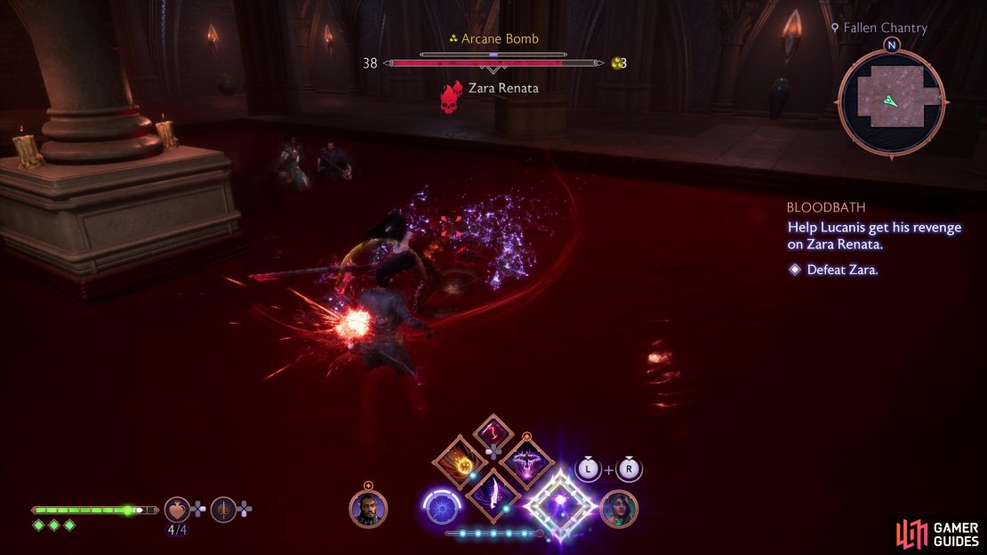 Zara also is fond of slashing with her scythes,