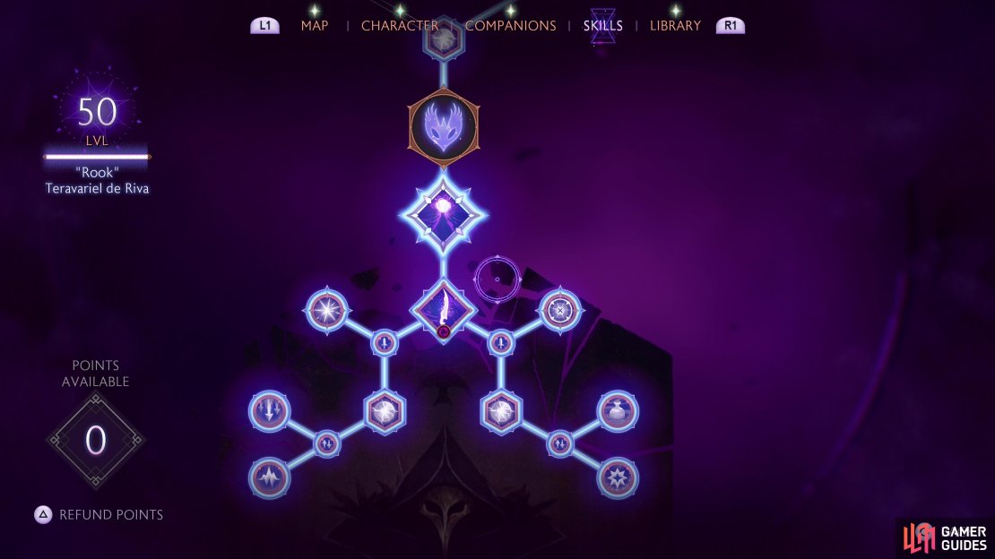 Given the name of the build, it&rsquo;s not surprising that we max out the Spellblade specialization.