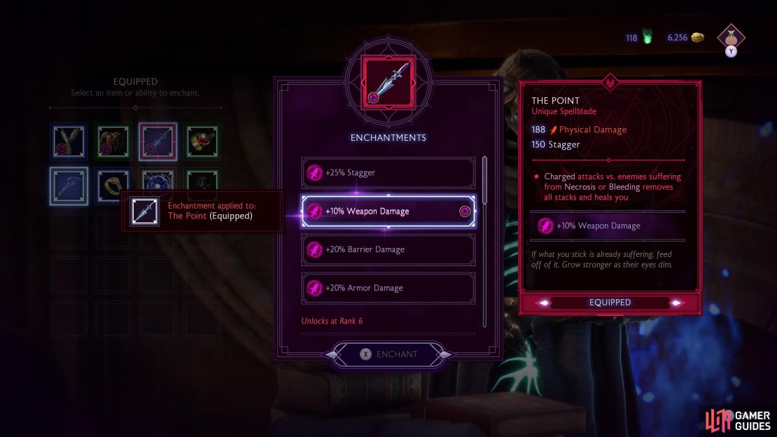 After advancing the story a bit you&rsquo;ll gain the ability to enchant gear, allowing you to freely attach mods at no cost.
