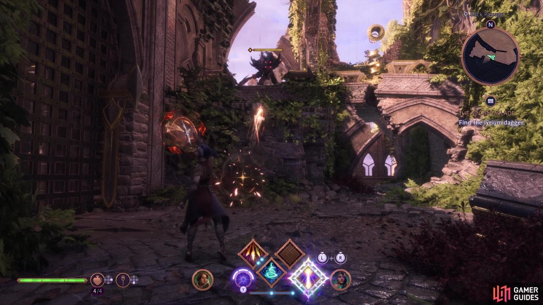 The staff&rsquo;s light attack can be used to shoot bolts at distant enemies,
