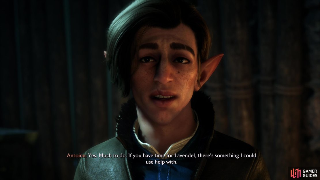 After defeating the dragons during &ldquo;Fire and Ice&rdquo;, Antoine will ask for your help, starting this quest.