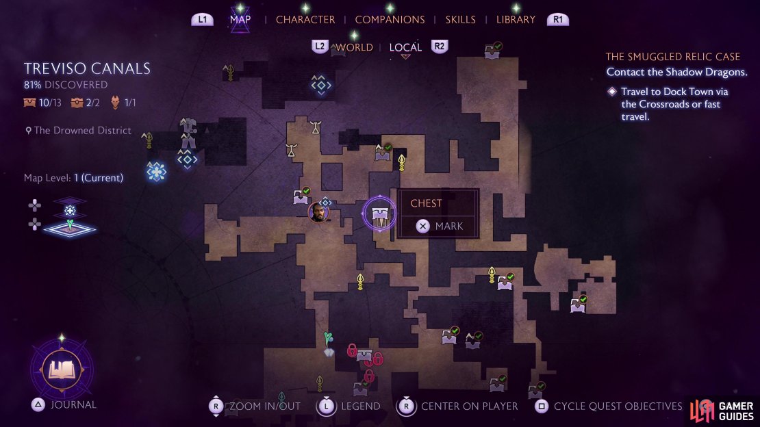 The location of chest #11 on the map.