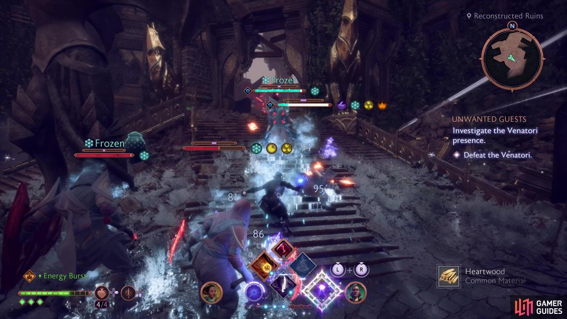 In the ruins beyond the Dalish camp you&rsquo;ll find a large group of Venatori - we focus on cutting down the mages atop the stairs.