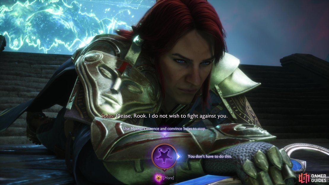 You&rsquo;ll get a special third choice if you have Mythal&rsquo;s Essence, this is the best choice.