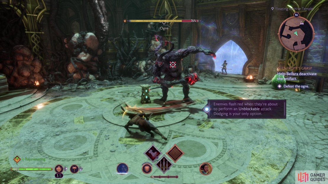 The Ogre has slow but powerful attacks.