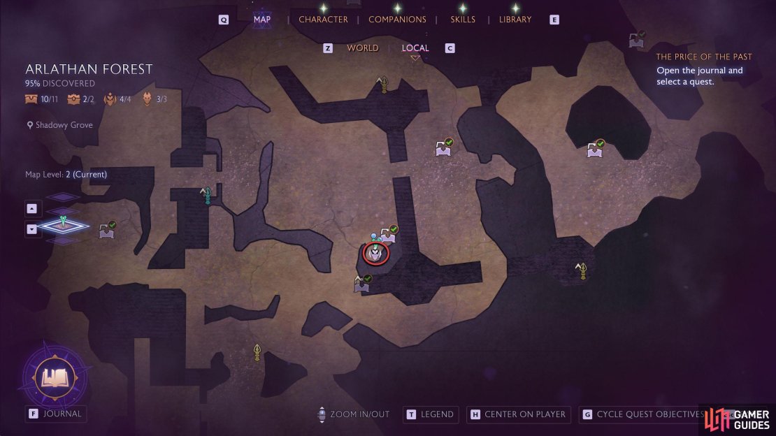 The Spirits of the Dalish side quest will give you access to the Shadowy Grove.